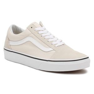 Beige suede old stool vans low top birch / white